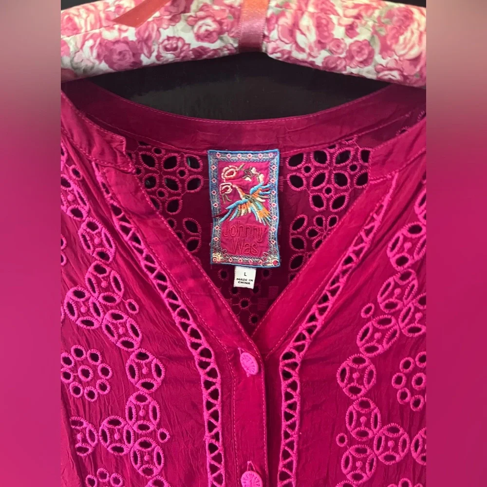 ❤️ Johnny Was Dress With Slip. Size L ❤️ - Picture 3 of 9